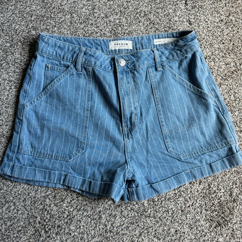 PacSun Blue Women's Denim Mom Shorts